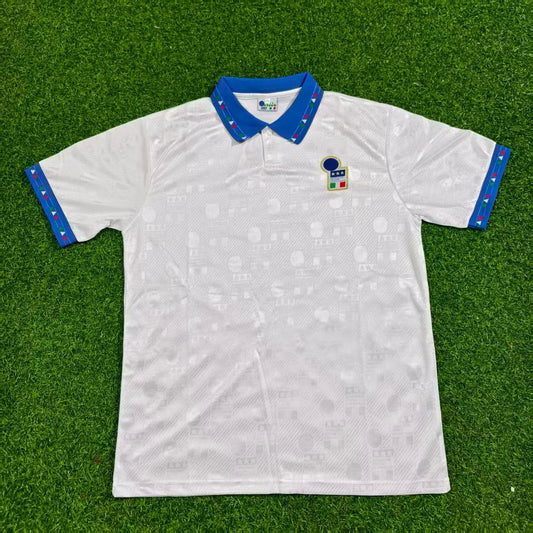 Italy 1994 Away White Retro Football Jersey Football