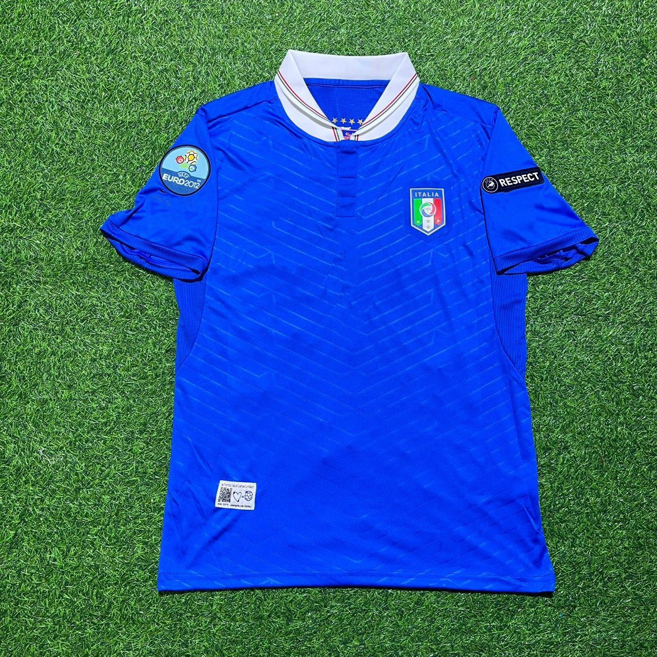 Italy EURO 2012 Retro Home Football Jersey