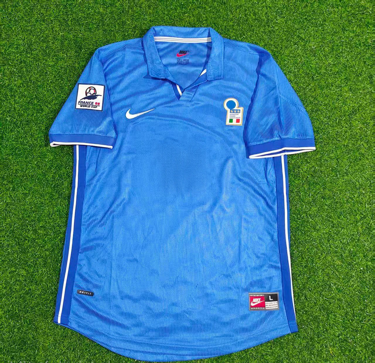 Stephen El Shaarawy Italy Home Blue Retro Football Jersey Kit
