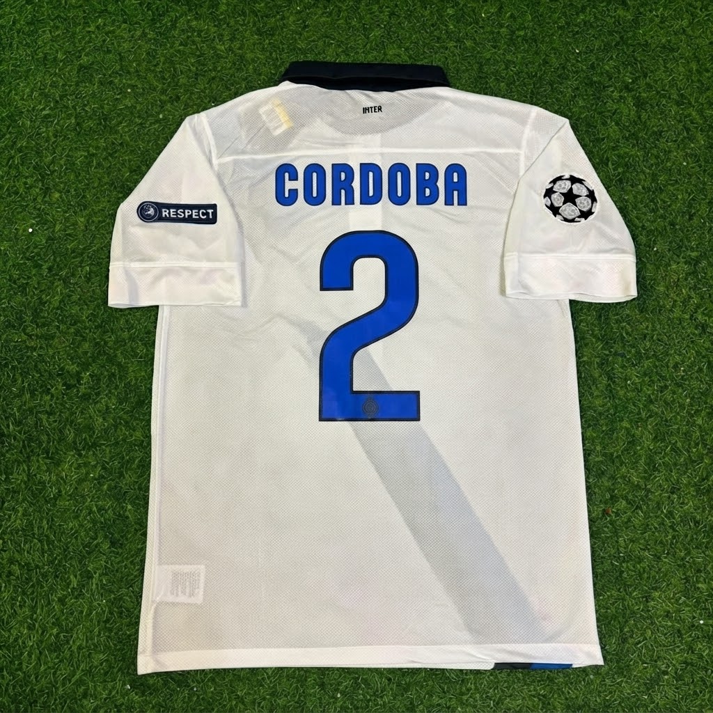 Iván Córdoba #2 Inter 2011-2012 White Away Football Jersey