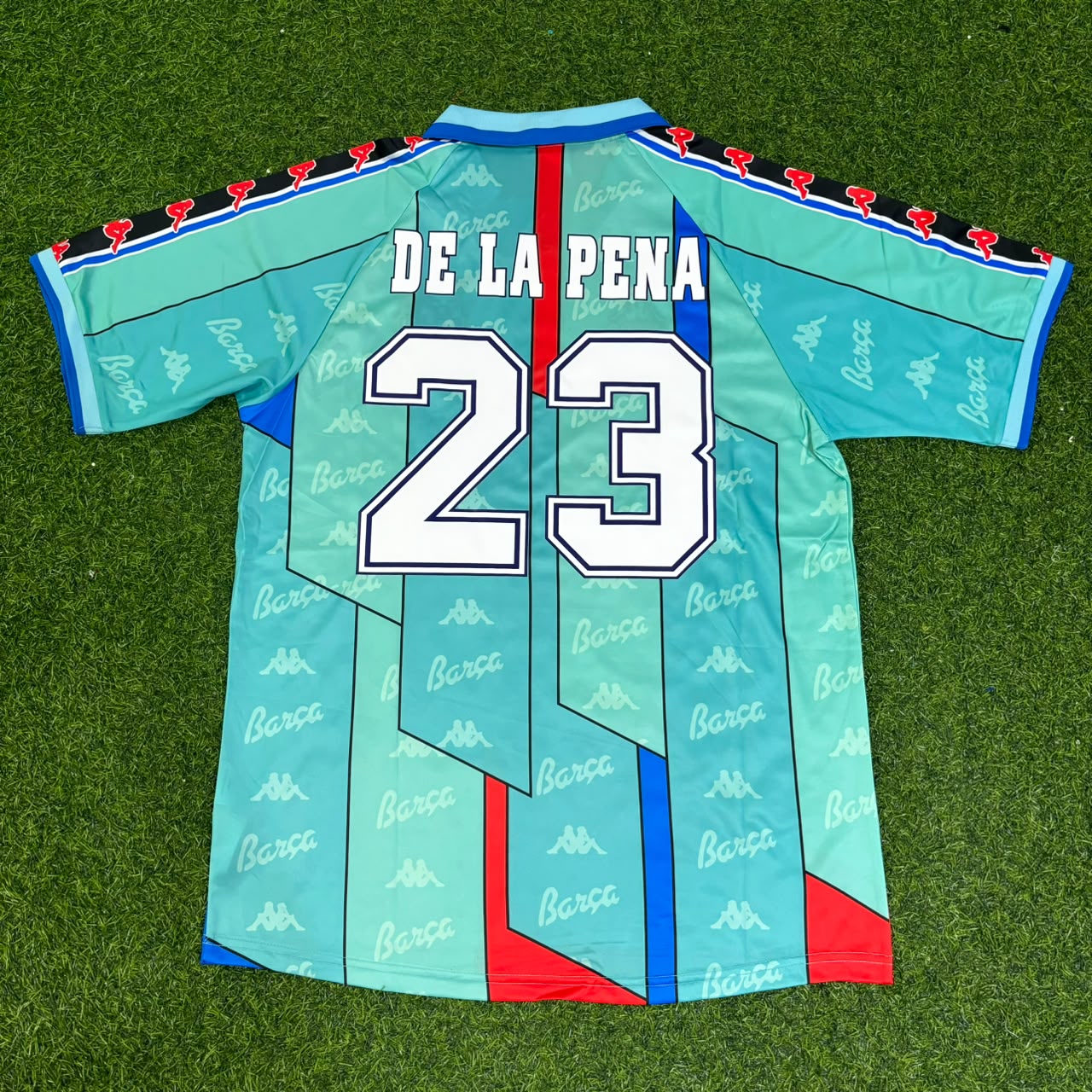 Ivan de la Pena Barcelona 1996 1997 Retro Football Jersey Kit