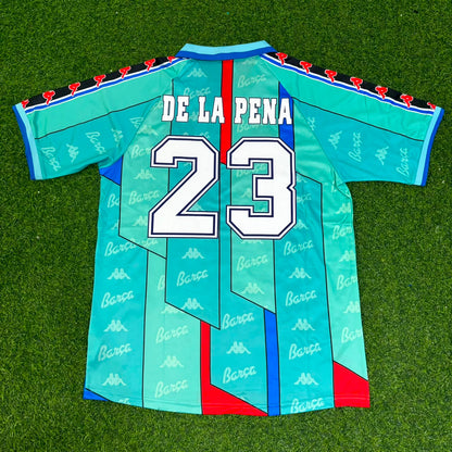 Ivan de la Pena Barcelona 1996 1997 Retro Football Jersey Kit