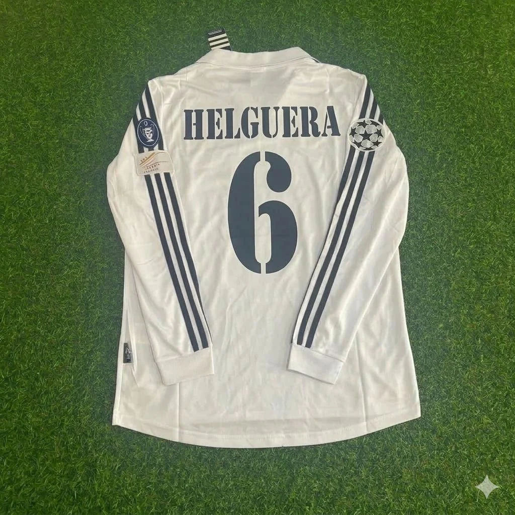 Iván Helguera 6- Real Madrid 2002/2003 Long Sleeve Home Jersey
