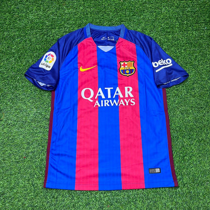 Ivan Rakitić #4 FC Barcelona 2016-2017 Home Retro Football Jersey Kit