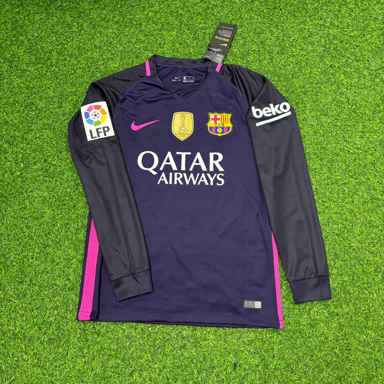 Ivan Rakitic Barcelona 14/15 Retro Pink Printing Long Sleeve Football Jersey