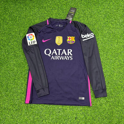 Ivan Rakitic Barcelona 14/15 Retro Pink Printing Long Sleeve Football Jersey
