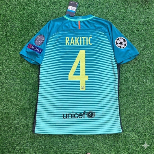 Barcelona Ivan Rakitić #4 2016/17 Away Retro Football Jersey
