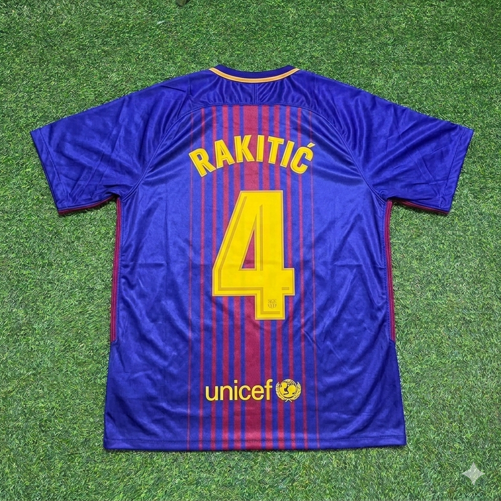 Ivan Rakitić 4- Barcelona 2017/2018 Season Football Jersey Kit