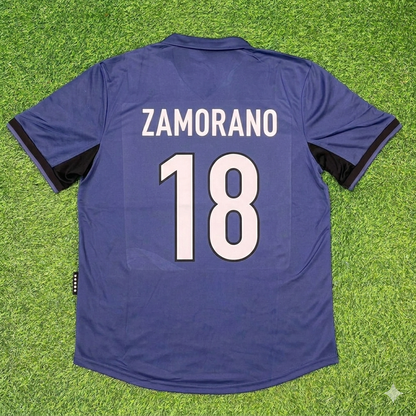 Iván Zamorano #18 Inter Milan 1998-1999 Home Retro Football Jersey Kit