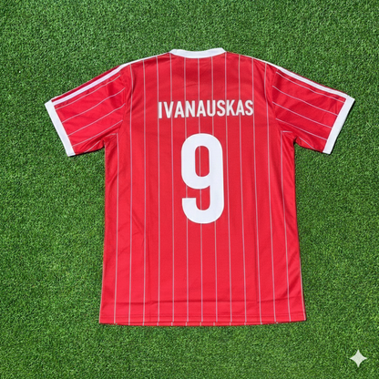Valdas Ivanauskas Hamburger SV Rotes Heimtrikot Retro Fußballtrikot Jersey