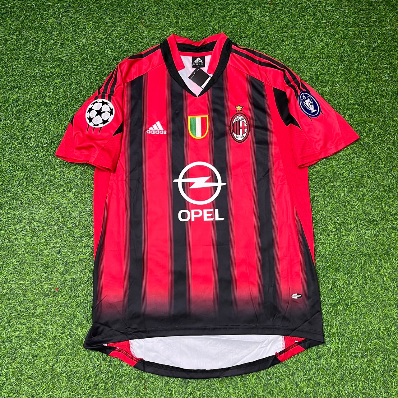 Jaap Stam #31 AC Milan 2004 2005 Home Retro Football Jersey Kit