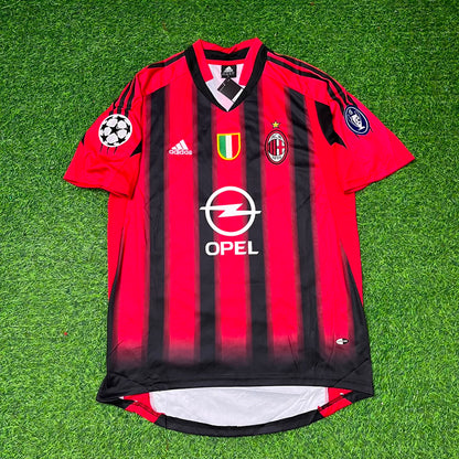 Jaap Stam #31 AC Milan 2004 2005 Home Retro Football Jersey Kit