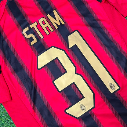 Jaap Stam #31 AC Milan 2004 2005 Home Retro Football Jersey Kit