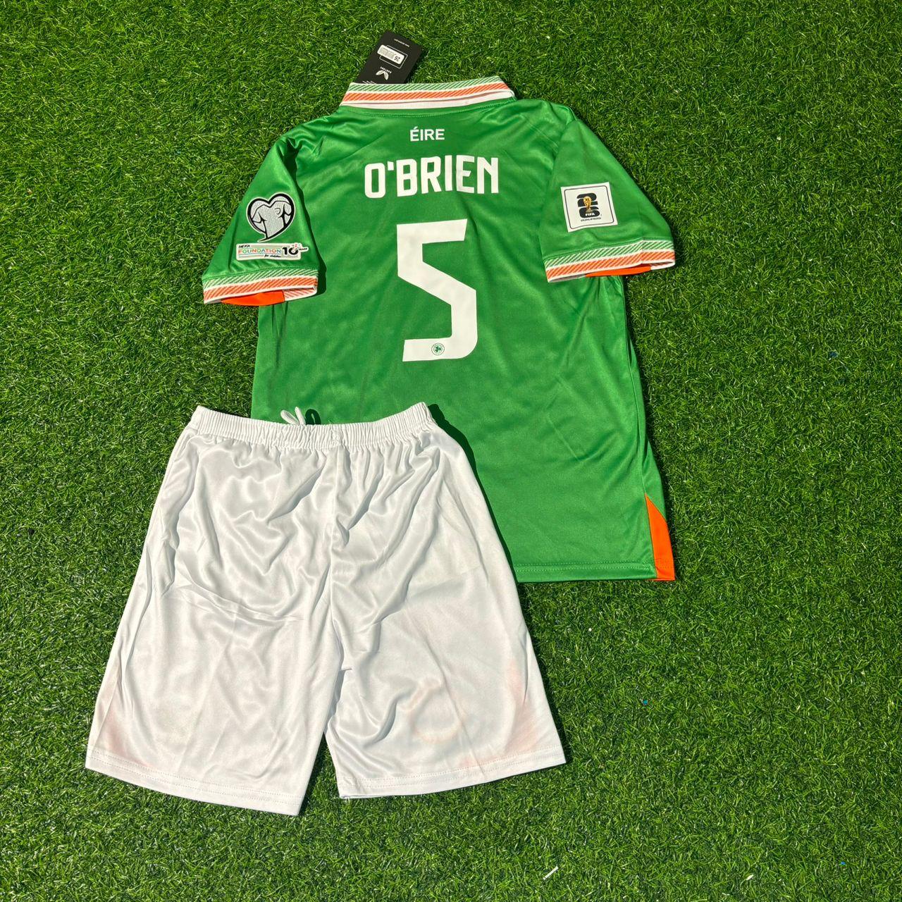 Jake O’Brein Ireland Éire Kids National Team Football Jersey Collection