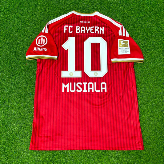 Jamal Musiala #10 Bayern Munich 2027 Bundesliga Championship Patch Football Jersey Kit