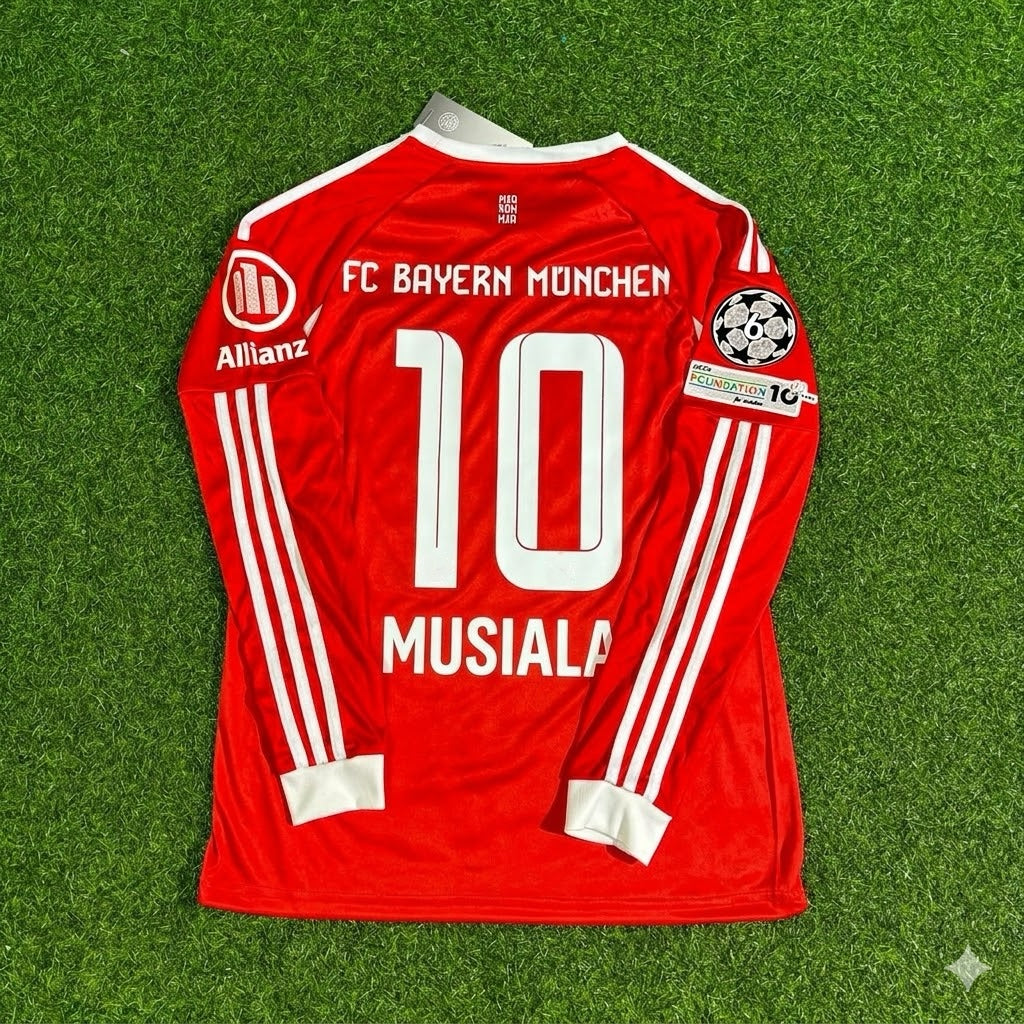 Jamal Musiala #10 Bayern Munich 2026 Champions League Long Sleeve Football Jersey Kit