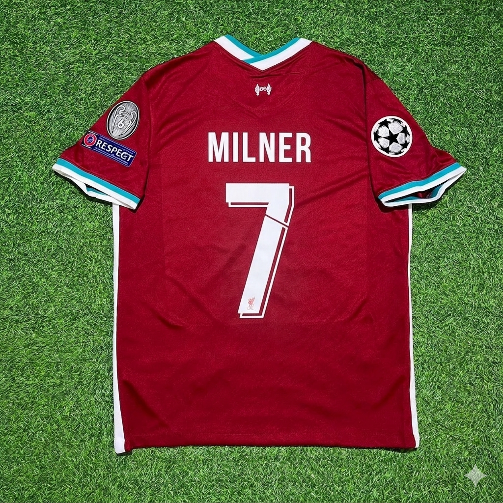 James Milner 7# Liverpool 2019 2020 Home Retro Football Jersey Kit