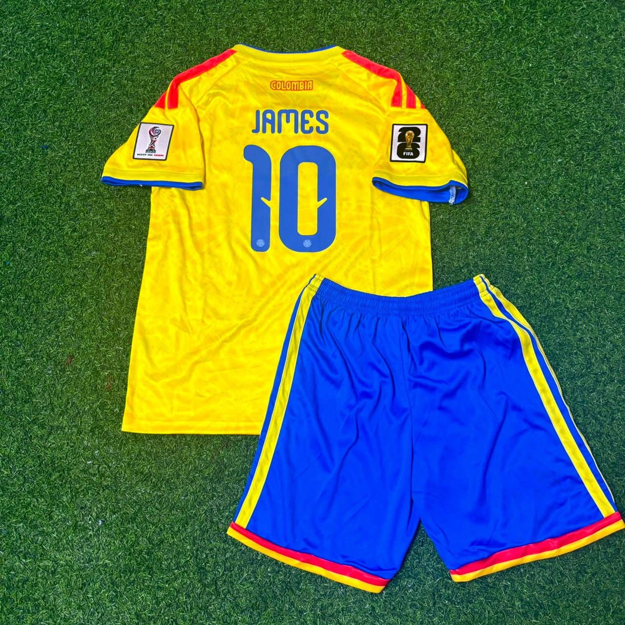 Colombia World Cup 2026 James Rodríguez #10 Kids Football Jersey