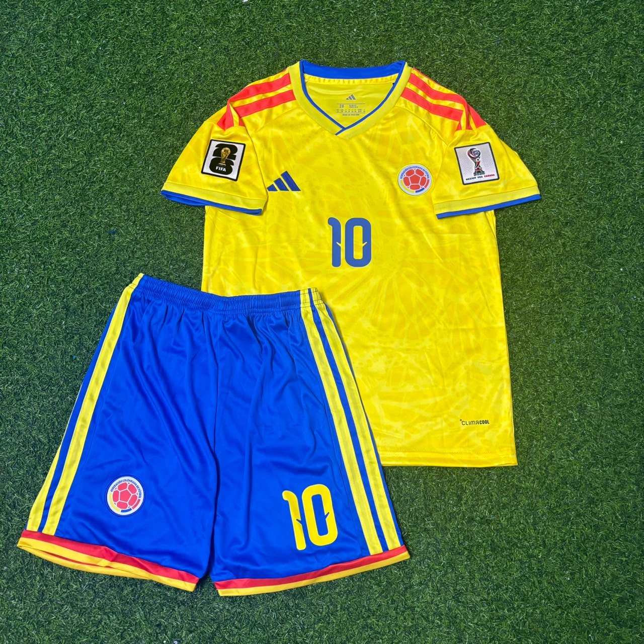 Colombia World Cup 2026 James Rodríguez #10 Kids Football Jersey