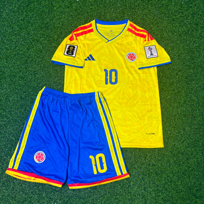 Colombia World Cup 2026 James Rodríguez #10 Kids Football Jersey