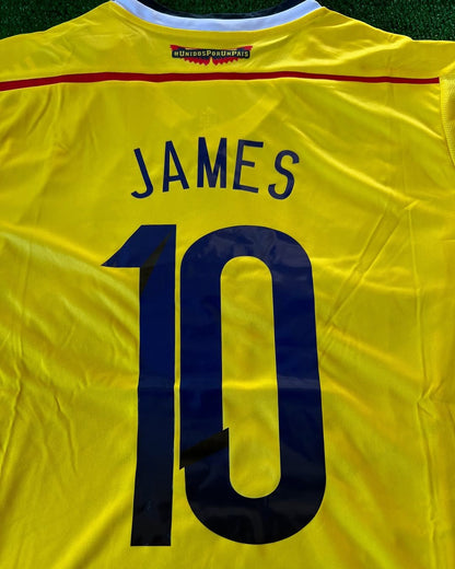 James Rodriguez Colombia 2014 Brazil World Cup Retro Football Jersey Kit