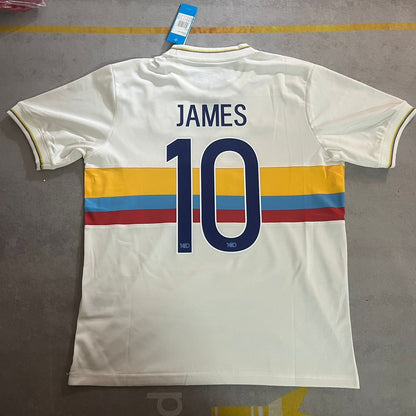 James Rodriguez Colombia White Football Jersey