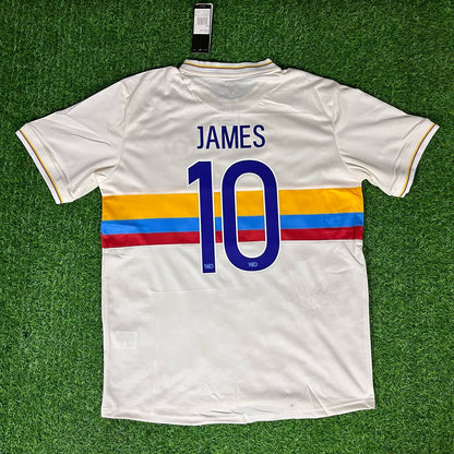James Rodriguez Colombia White Football Jersey