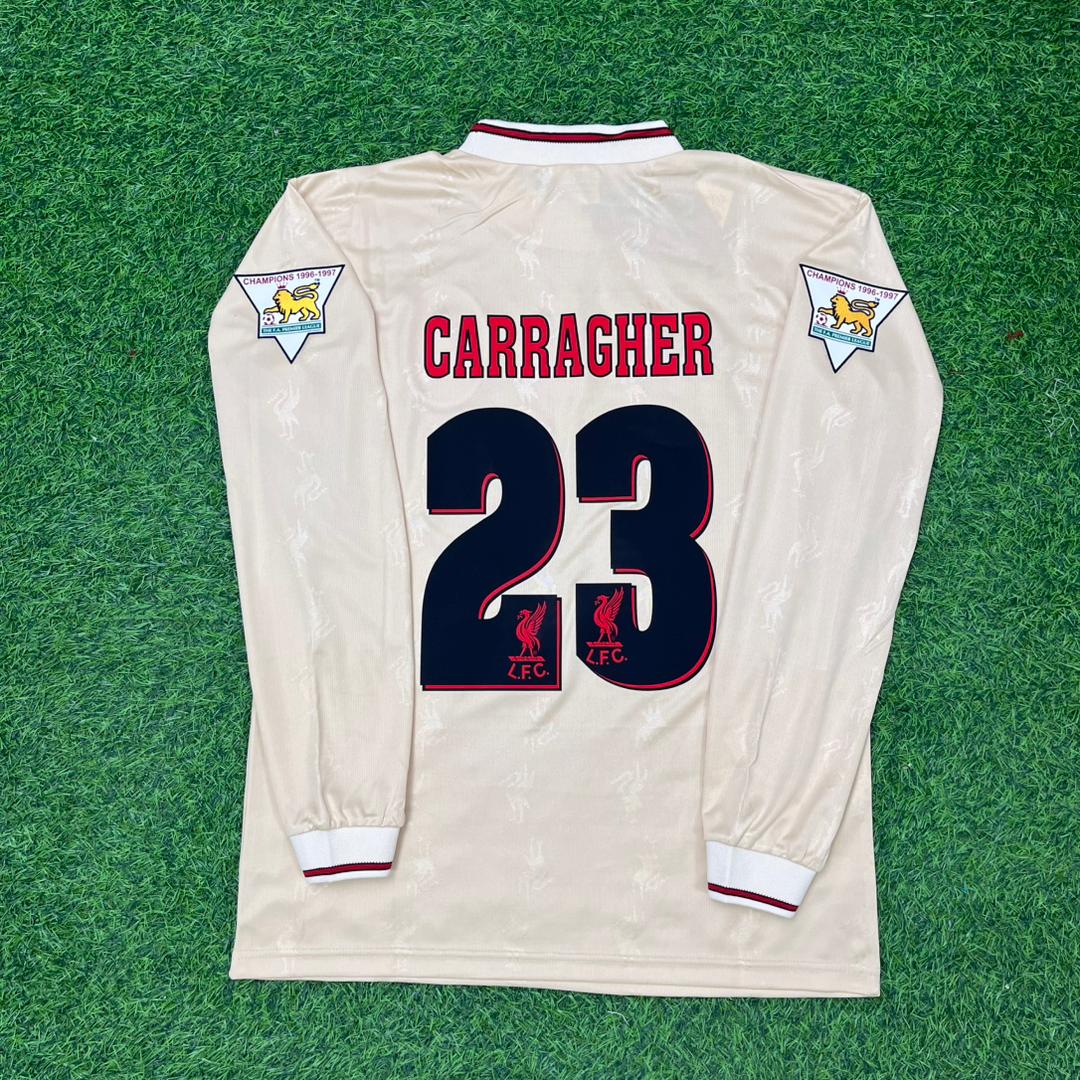 Jamie Carragher Liverpool 1996-1997 Long Sleeve Retro Football Jersey Kit