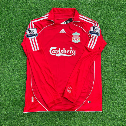 John Arne Riise Liverpool 2007-2008 Red Retro Football Jersey