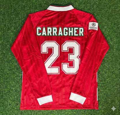 Jamie Carragher Liverpool Long Sleeve Retro Football Jersey Kit