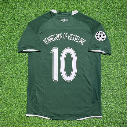 Jan Vennegoor of Hesselink #10 Celtic 2007 2008 Home Retro Football Jersey