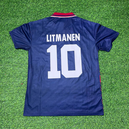 Jari Litmanen #10 Ajax 1994-1995 Away Retro Football Jersey Kit