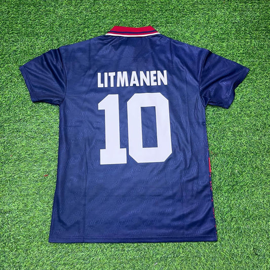 Jari Litmanen #10 Ajax 1994-1995 Away Retro Football Jersey Kit