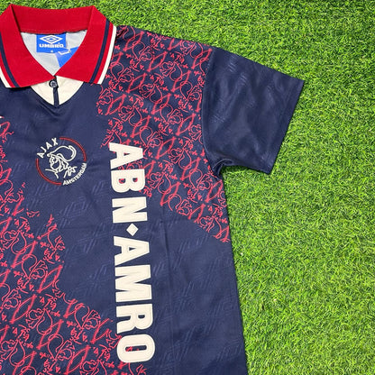 Jari Litmanen #10 Ajax 1994-1995 Away Retro Football Jersey Kit