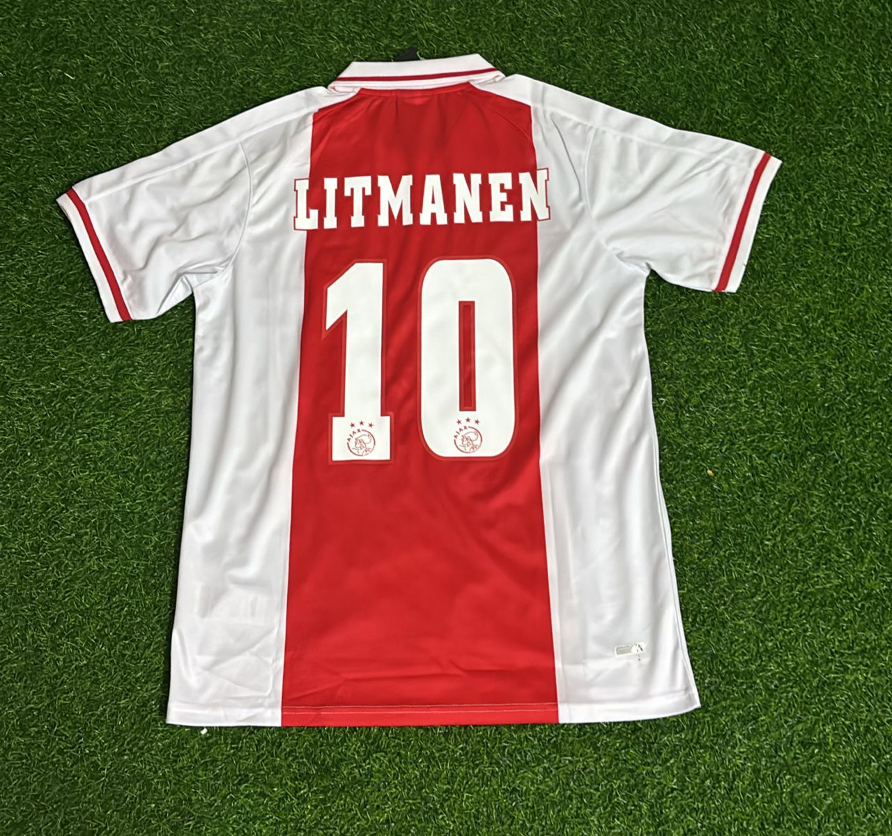 Jari Litmanen Ajax 1998/99 Retro Home Football Jersey Kit