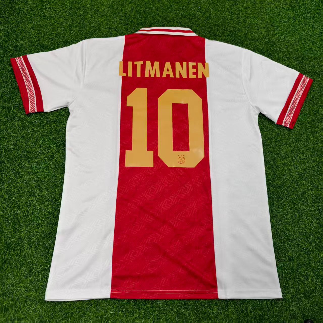 Jari Litmanen Ajax Retro Golden Printing Football Jersey