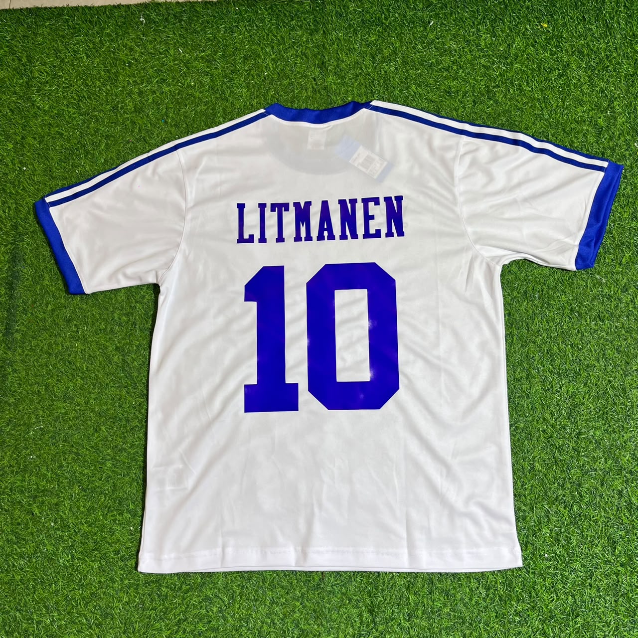 Jari Litmanen Finland Home Retro Football Jersey