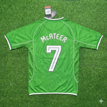 Jason McAteer Ireland 2000/2002 Retro Green Football Jersey Kit