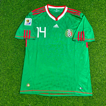 Mexico World Cup 2010 Javier Hernández Chicharito Green Home Retro Football Jersey