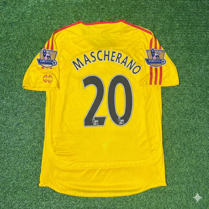 Javier Mascherano Liverpool 2006/2007 Yellow Retro Football Jersey Collection