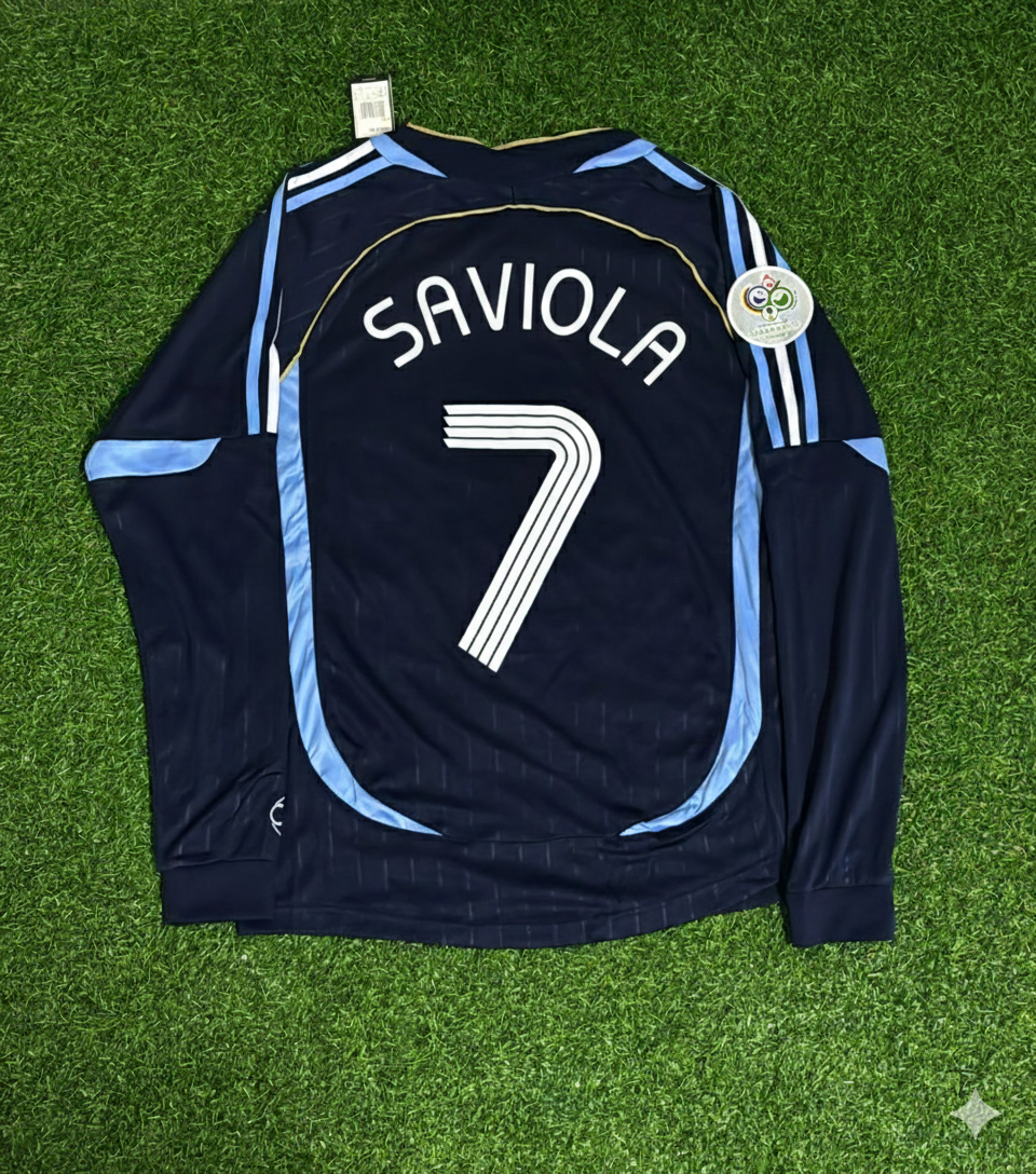 Argentina World Cup 2006 Javier Saviola Long Sleeve Retro Football Jersey Kit