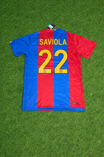 Javier Saviola Barcelona 2006/2007 Home Retro Football Jersey Kit