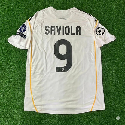 Javier Saviola Real Madrid 2009 2010 Retro Jersey Soccer Shirt Trikot