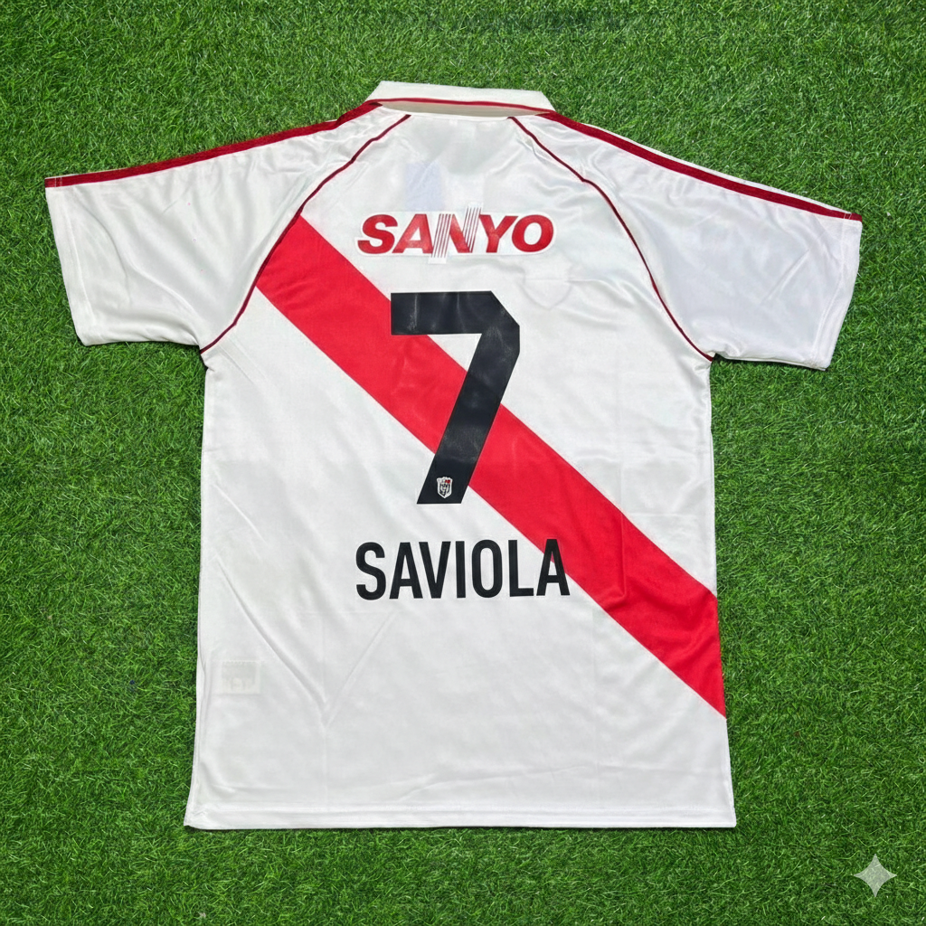 Javier Saviola River Plate Retro Home Football Jersey Kit