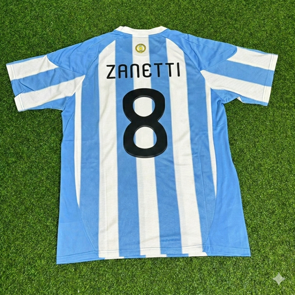 Argentina World Cup 2010 Javier Zanetti 8- Retro Football Jersey