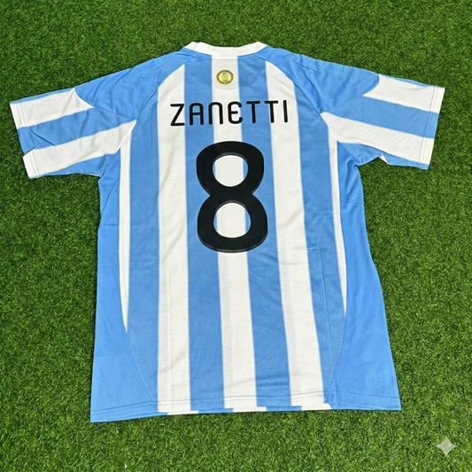 Argentina World Cup 2010 Javier Zanetti 8- Retro Football Jersey