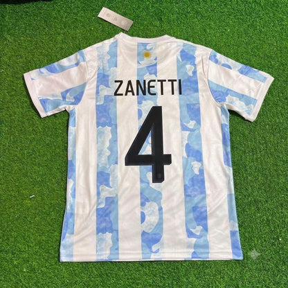 Javier Zanetti Argentina Retro Football Jersey