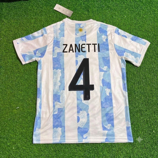 Javier Zanetti Argentina Retro Football Jersey