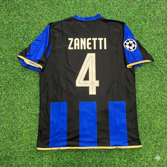 Javier Zanetti #4 Inter Milan 2008/09 Retro Football Jersey Kit
