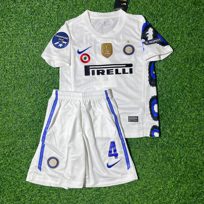 Javier Zanetti Inter Milan 2010/11 White Dragon Kids Retro Football Jersey Collection